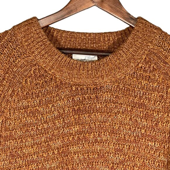 Universal Thread Sweater Women Size L Caramel Brown Thick Knit Short Length R73 - Picture 2 of 11